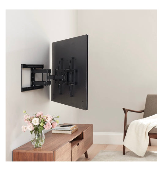 tv mounting rdu, black tv mounted on white wall